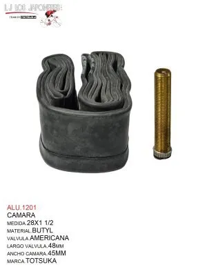 CAMARA 28X1 1/2  BUTYL  V.A 60MM TOTSUKA