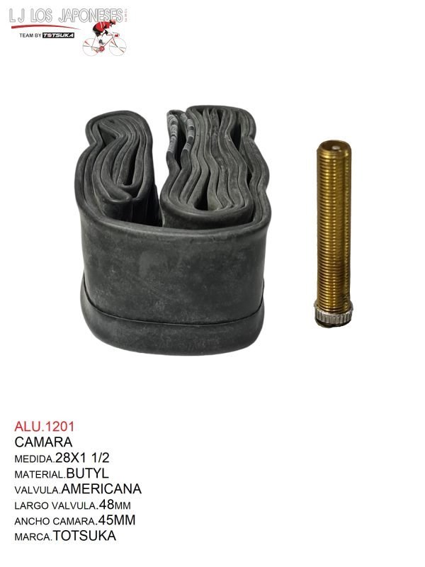 ALU.1201 CAMARA 28X1 1/2 BUTYL V.A 60MM TOTSUKA