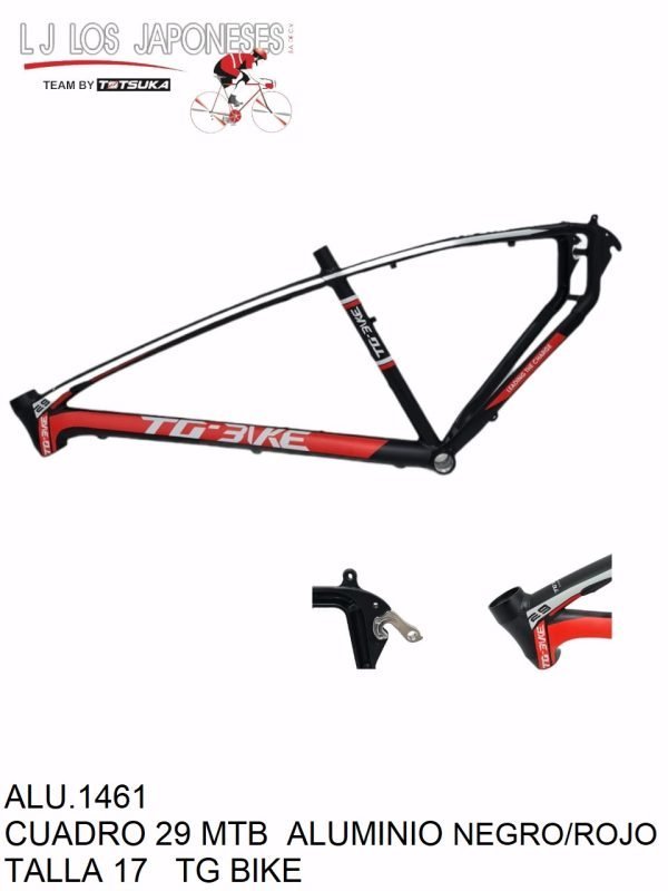 ALU.1461-2 CUADRO MTB R-29 ALUMINIO NGO/ROJO TG BIKE TALLA 17 TASA INTEGRADA