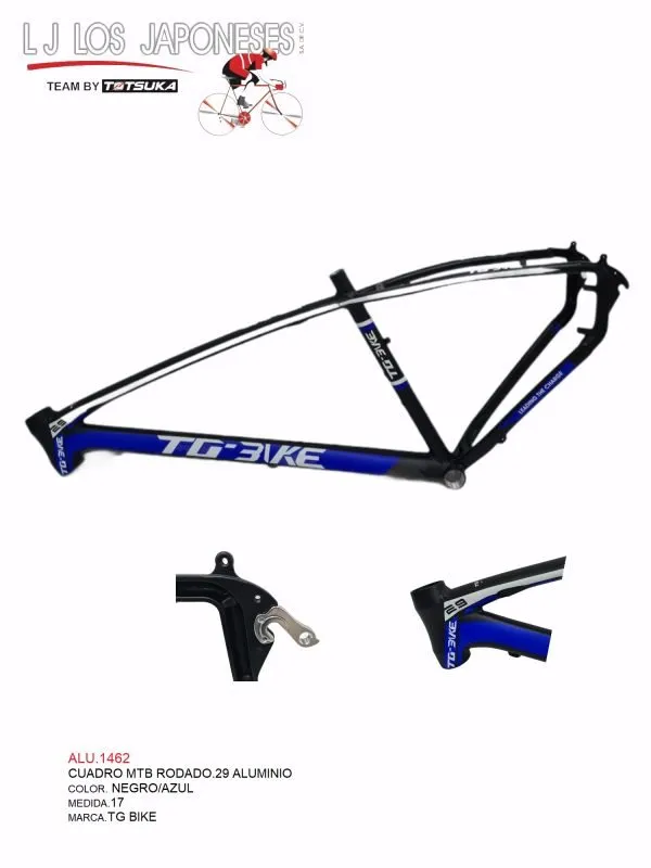 CUADRO MTB R-29 ALUMINIO  NGO/AZUL   TG BIKE  TALLA 17 TASA INTEGRADA