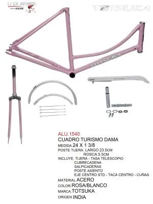 CUADRO 24X1 3/8 TURISMO DAMA DOBLE BARRA TIJERA COMPLETO  TOTSUKA