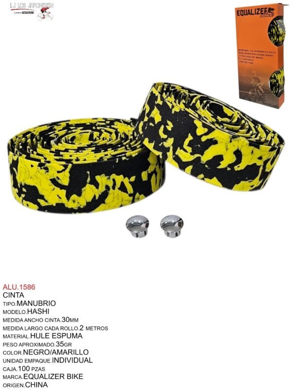 ALU.1586-1.jpeg CINTA PARA MANUBRIO NEGRO/AMARILLO TOTSUKA FL-335A