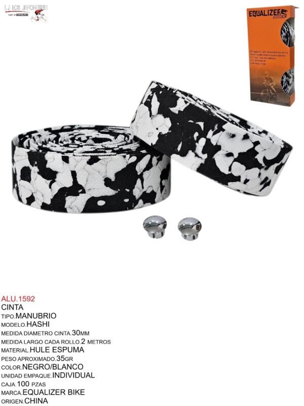 ALU.1592-1.jpeg CINTA PARA MANUBRIO NEGRO/BLANCO TOTSUKA FL-335A