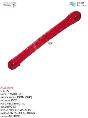 ALU.1616 CINTA MADEJA ROJO NACIONAL
