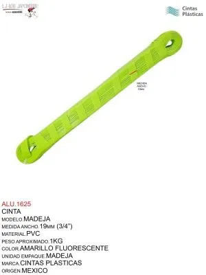 ALU.1625 CINTA MADEJA AMARILLO SATURNO NACIONAL