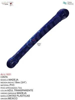 ALU.1631 CINTA MADEJA AZUL TRANSPARENTE NACIONAL