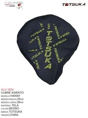 Cubre Asiento Modelo Haway, Medida Ancho 25cm, Medida Largo 28cm, Material Tela, Color Negro, Marca Totsuka, Origen China