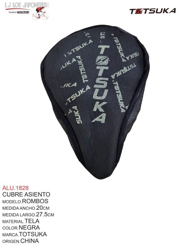 Cubre Asiento Modelo Rombos, Medida Ancho 20cm, Medida Largo 27.5cm, Material Tela, Color Negra, Marca Totsuka, Origen China