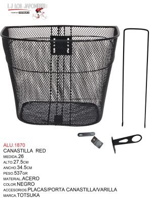 CANASTILLA  26  RED NEGRO TOTSUKA ALTO 27.5CM-ANCHO34.5CM PESO.537GR