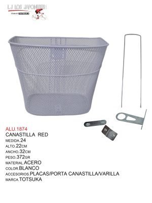 CANASTILLA 24 RED BLANCO TOTSUKA ALTO 22CM-ANCHO 32CM-PESO.372GR