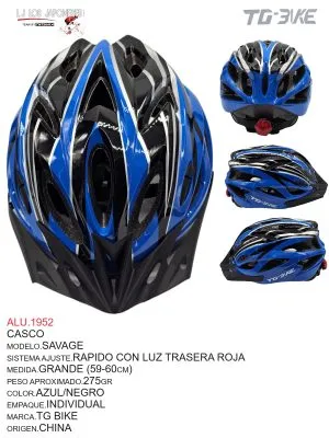 CASCO MTB MOD.SAVAGE TG BIKE AZUL/NGO