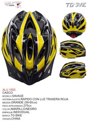 CASCO MTB MOD. SAVAGE TG BIKE AMARILLO/NGO