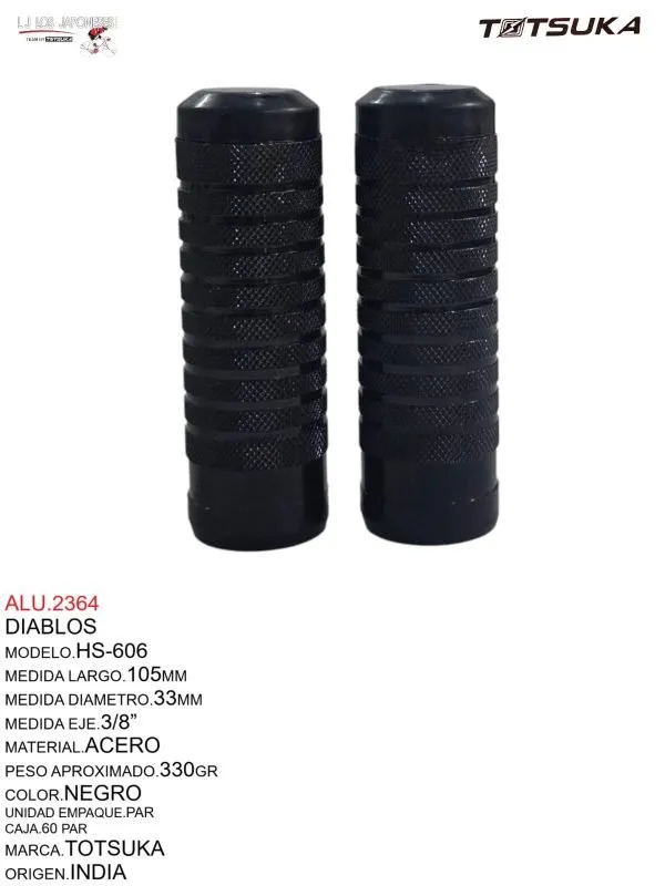 ALU.2364 DIABLOS HS-606 CROMADO 3/8 TOTSUKA PAR