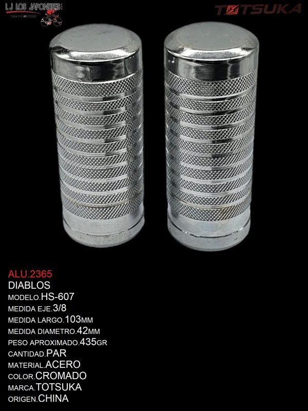 ALU.2365 DIABLO HS-607 CROMADO 100MM 3/8 TOTSUKA PAR