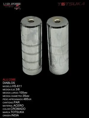 DIABLO HS-611 CON ROSCA 3/8 TOTSUKA CROMADO PAR