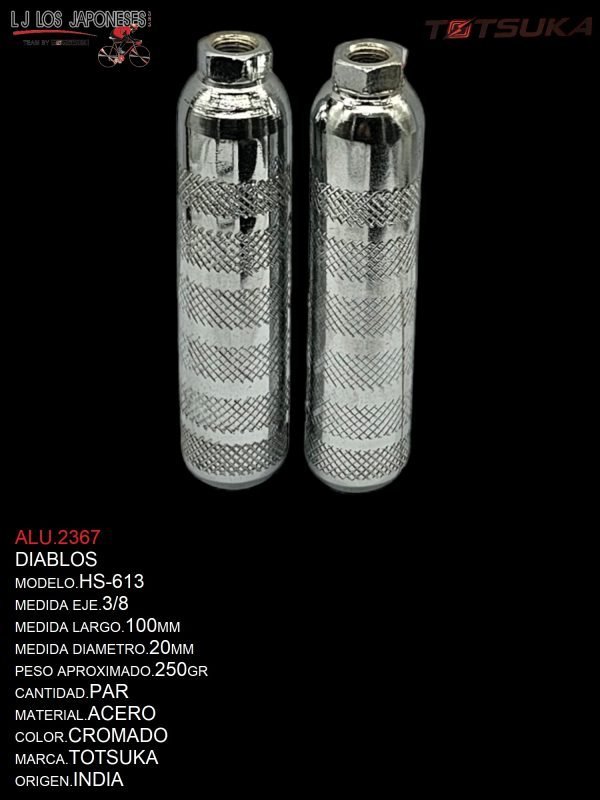 ALU.2367 DIABLO HS-613 CROMADO 100MM 3/8X26 TOTSUKA PAR