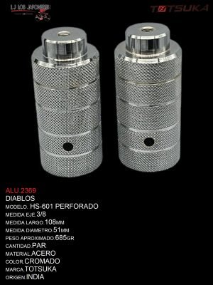 DIABLO HS-601 PERFORADO  CROMADO 100MM  3/8 TOTSUKA  PAR