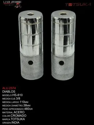 DIABLO HS-610 CON ROSCA  3/8 TOTSUKA CROMADO PAR