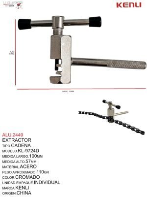 EXTRACTOR DE CADENA KL-9724D CROMADO  KENLI CROMADO