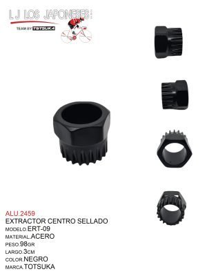 EXTRACTOR CENTRO SELLADO TIPO SHIMANO DADO ERT-09 TOTSUKA CROMADO NA