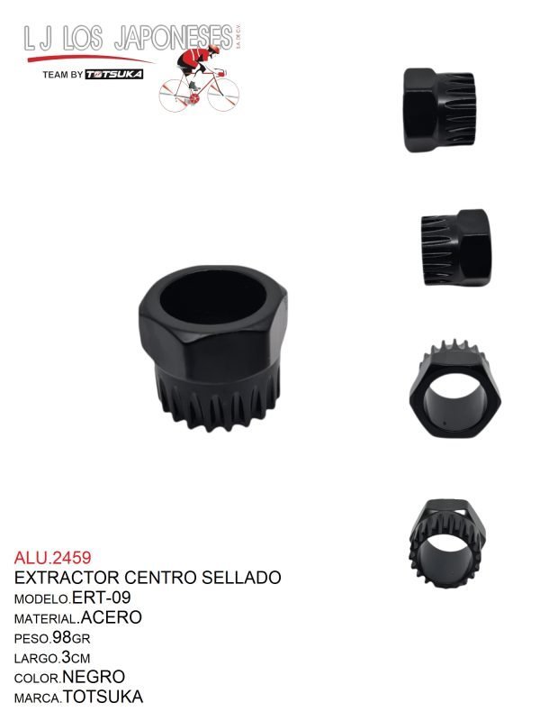 ALU.2459 EXTRACTOR CENTRO SELLADO TIPO SHIMANO DADO ERT-09 TOTSUKA CROMADO NA