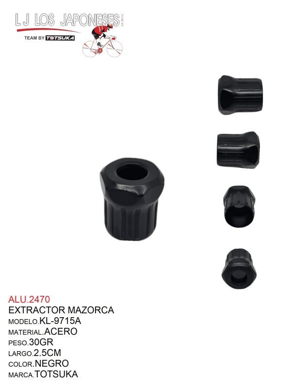 ALU.2470 EXTRACTOR RUEDA LIBRE KL-9715A TOTSUKA NEGRO