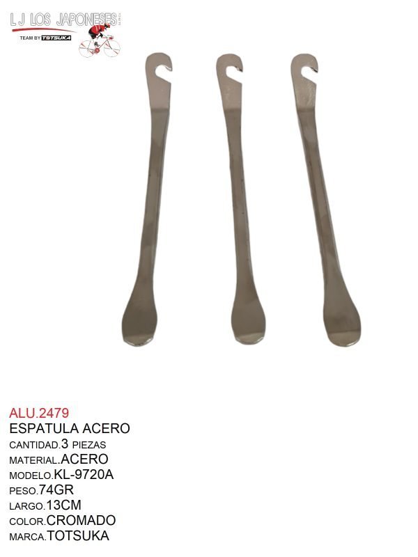 ALU.2479 ESPATULA ACERO 3 PIEZAS KL-9720A TOTSUKA CHINA CROMADO NA
