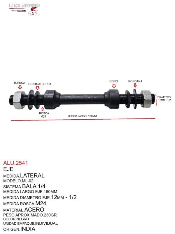 Eje Lateral ML-02 Bala 1/4