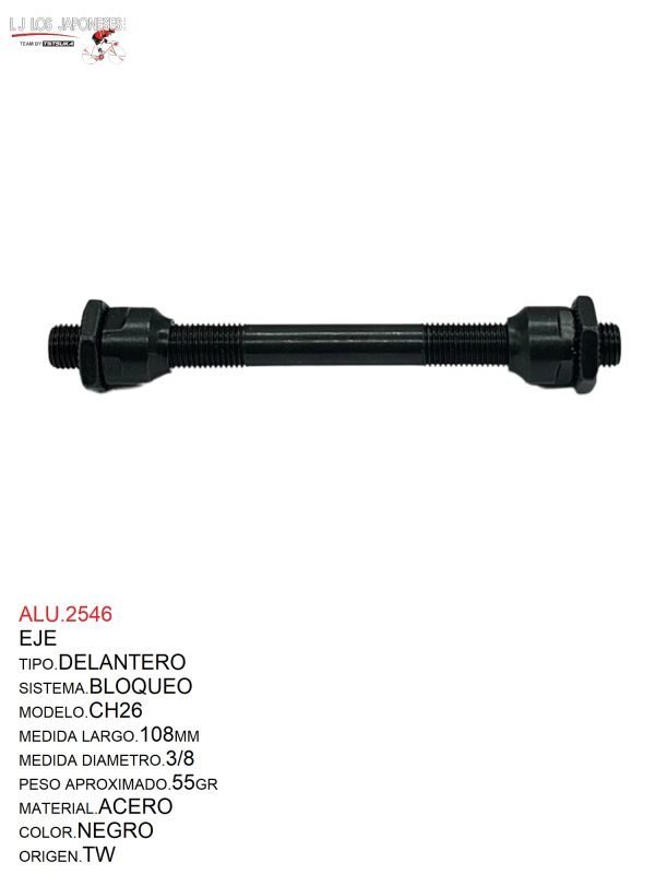 ALU.2546 EJE BLOQUEO DELANTERO TW NEGRO