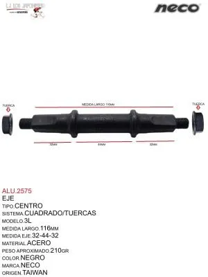 ALU.2575 Eje Centro 3L