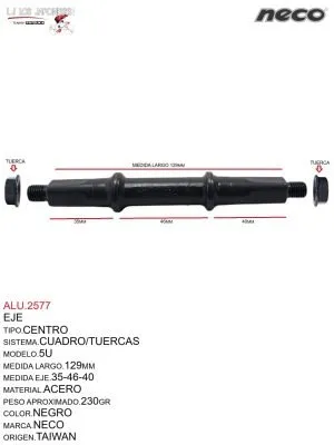 ALU.2577 Eje Centro 5U