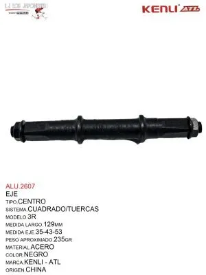 ALU.2607 EJE CENTRO CUADRADO 3R NECO - CHINA