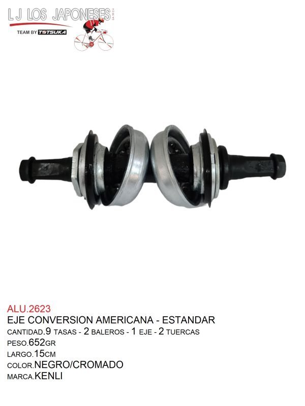 ALU.2623 EJE CONVERSION AMERICANA - STD CHINA - TW NEGRO NA