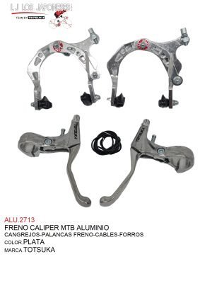 FRENO CALIPER MTB ALUMINIO  PLATA  TOTSUKA