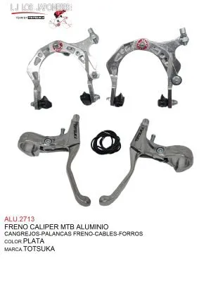FRENO CALIPER MTB ALUMINIO  PLATA  TOTSUKA