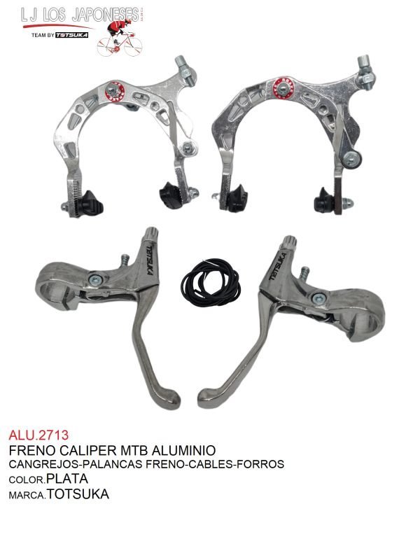 FRENO CALIPER MTB ALUMINIO  PLATA  TOTSUKA