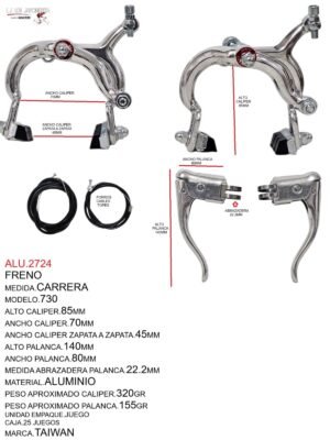FRENO CARRERA 730 ALUMINIO TW