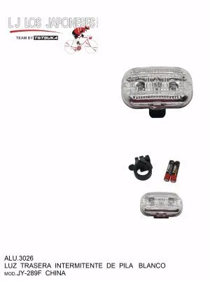 LUZ TRASERA INTERMITENTE JY-289F BLANCO TOTSUKA CHINA