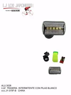 LUZ TRASERA INTERMITENTE JY-370F-B BLANCO  TOTSUKA CHINA