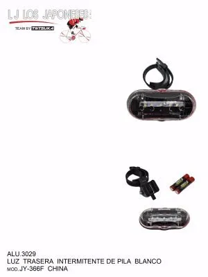 LUZ TRASERA INTERMITENTE JY-366F  BLANCO  TOTSUKA  CHINA
