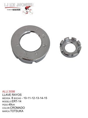 LLAVE RAYOS ERT-14 TOTSUKA CROMADO