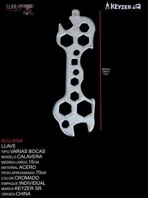 ALU.3104 Llave Varias Bocas