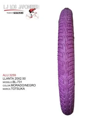 LLANTA 20 X 2.50 BL-731 NGO/MORADA TOTSUKA
