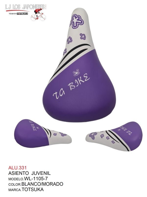 ALU.331 ASIENTO JUVENIL BLANCO/MORADO TOTSUKA WL-1105-7