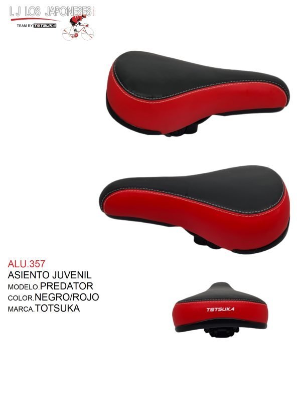 ASIENTO NEGRO/ROJO  PREDATOR TOTSUKA