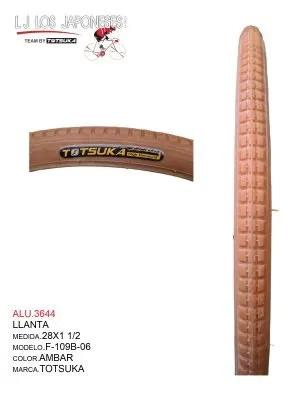 ALU.3644 LLANTA 28X1 1/2 AMBAR TOTSUKA BL-723