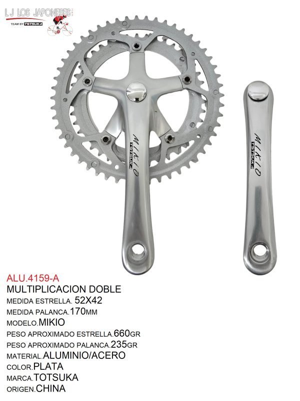 ALU.4159-3 MULTIPLICACION DOBLE T/WINDSOR TOTSUKA ALUMINIO/ACERO 52X42 170MM