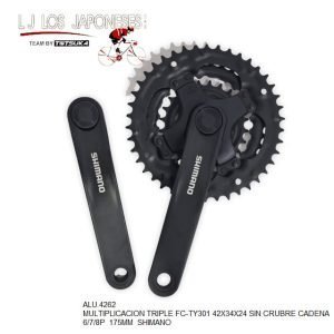 MULTIPLICACION TRIPLE FC-TY301 S/C  42X34X24 6/7/8P 175MMSHIMANO