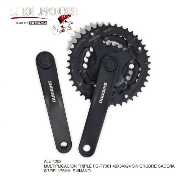 ALU.4262 MULTIPLICACION TRIPLE FC-TY301 S/C 42X34X24 6/7/8P 175MMSHIMANO