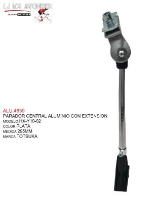 PARADOR CENTRAL ALUMINIO CON EXTENSION TOTSUKA CHINA PLATA